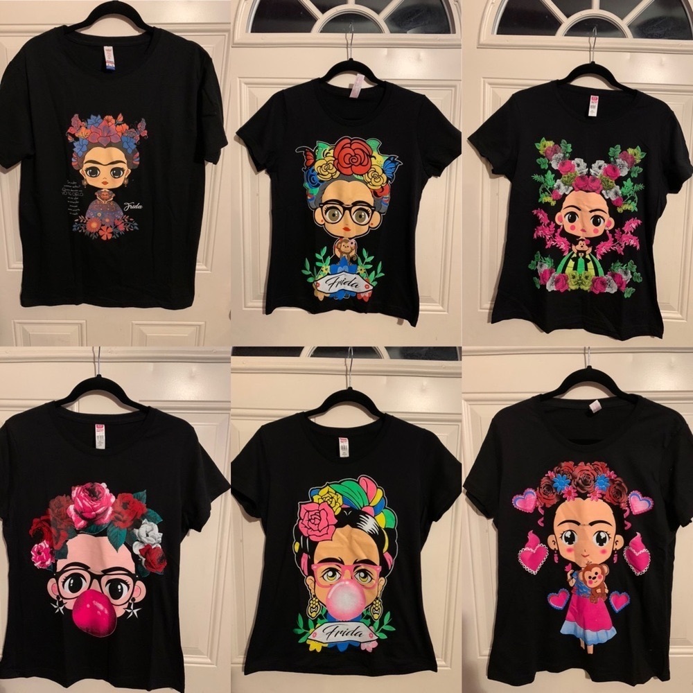 Playeras de Frida el precio es por cada una con tu compra eliges el diseño.